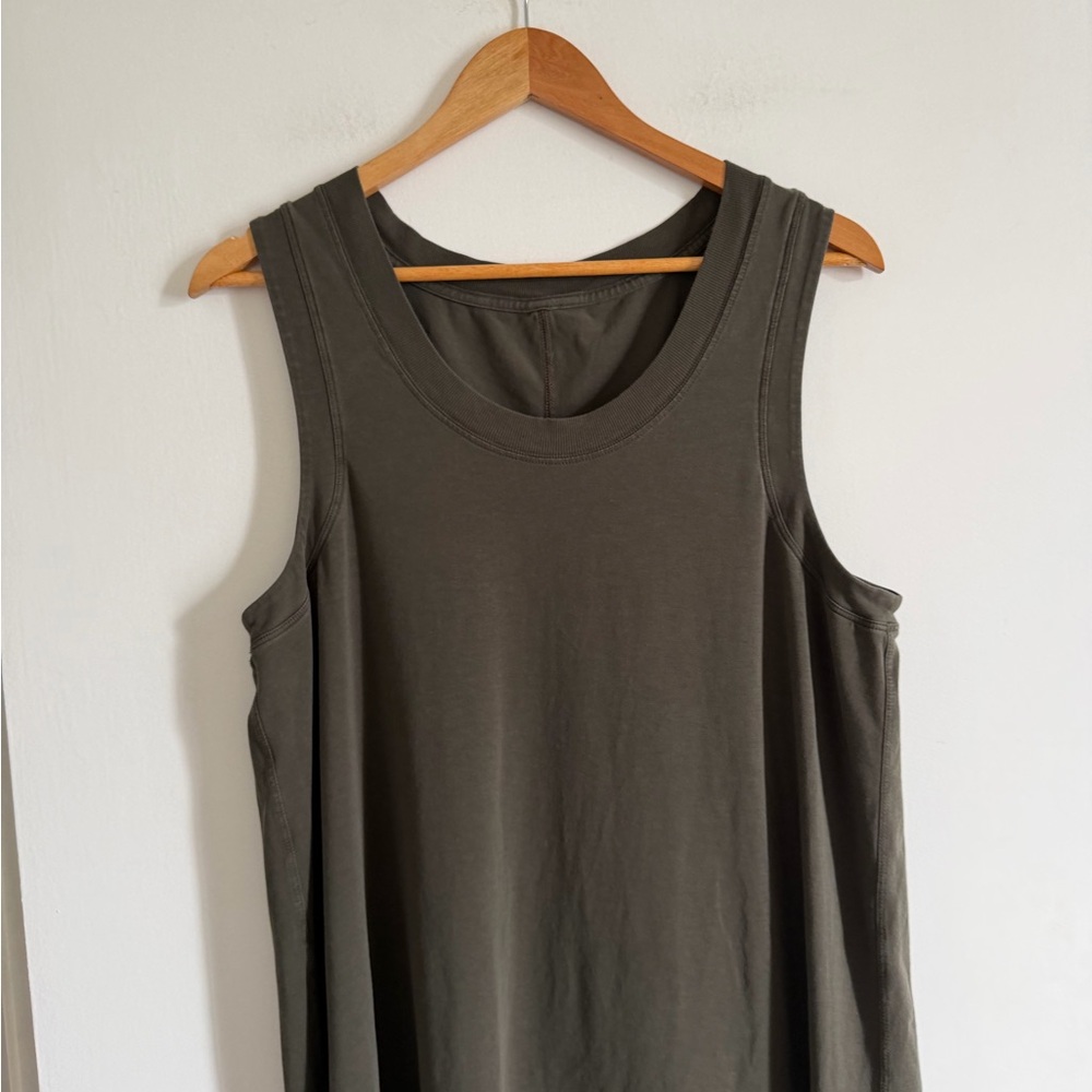 Lululemon Athletica Dark Olive Green All Yours Tank Maxi Dress size XS EUC - Picture 8 of 12